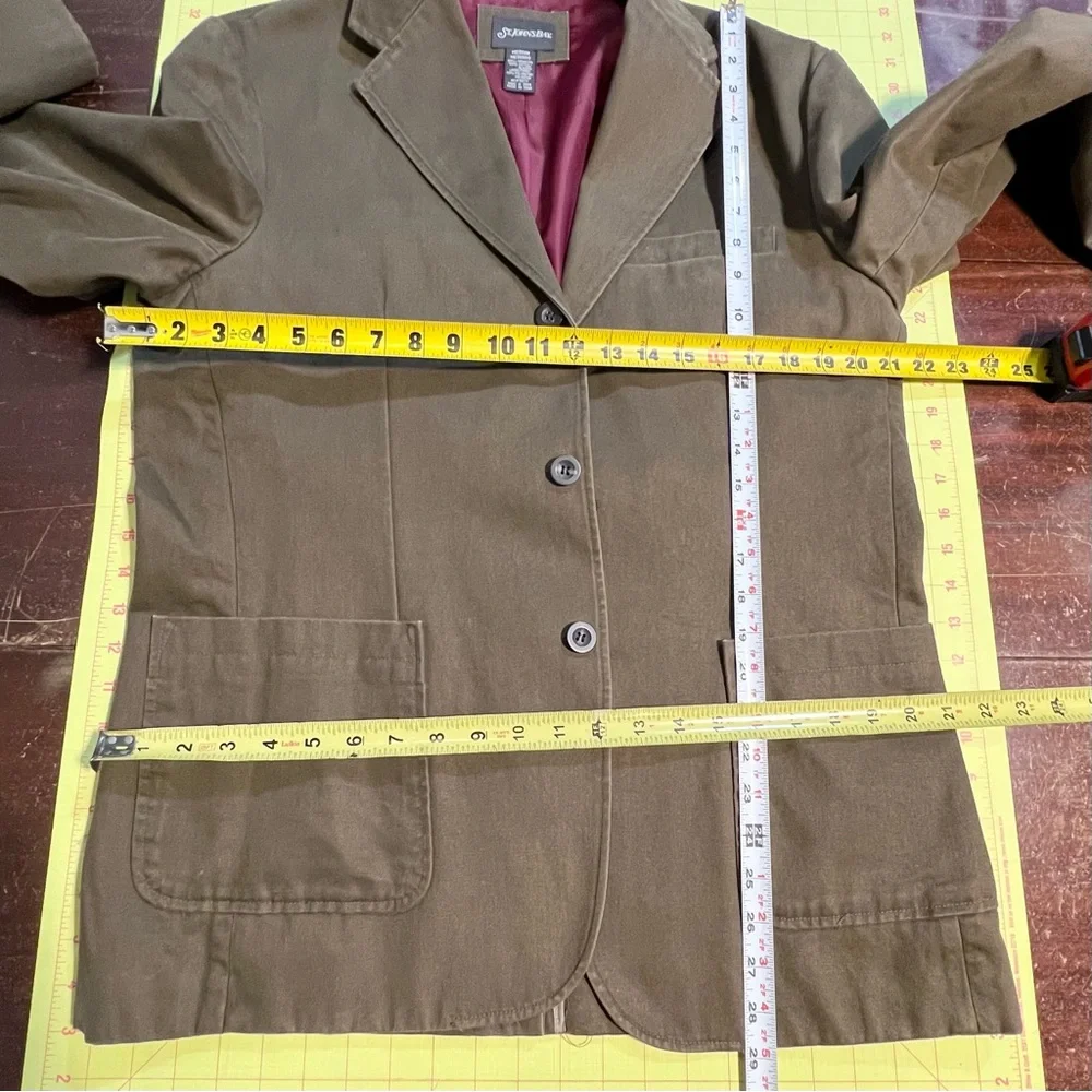 VINTAGE 100% cotton duck men’s‎ blazer sports jacket coat St. John’s bay neutral